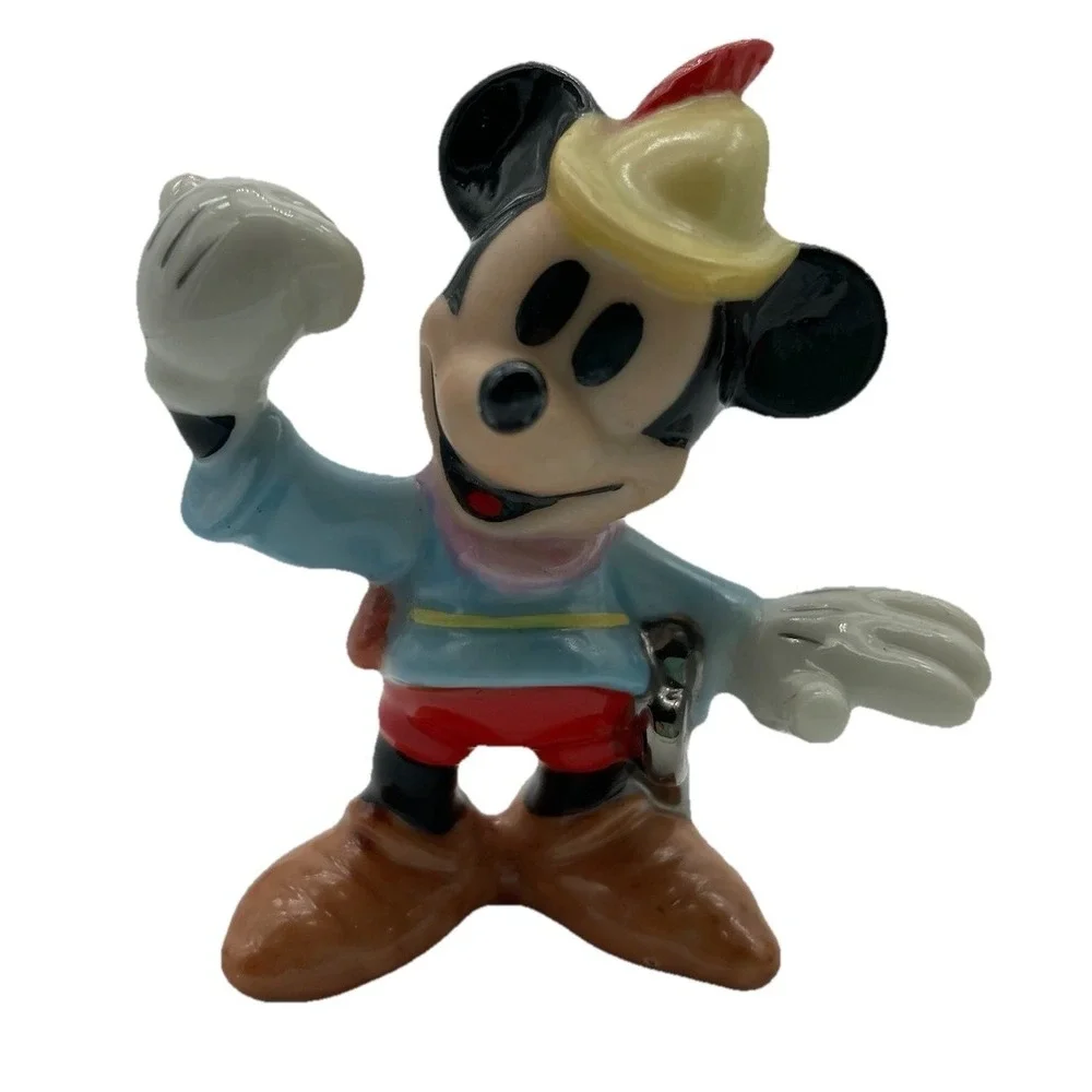 Mickey Mouse the Actor Lot of 3 Miniature Figures 2 Cowboy 1 Brave Little Tailor